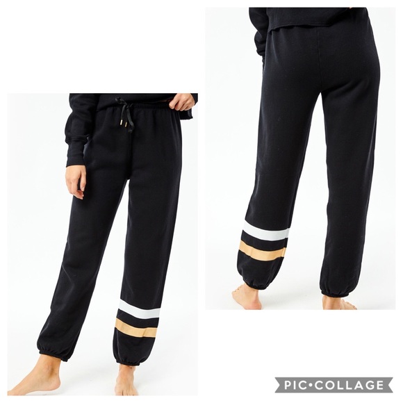 SUNDRY Womens Stripes Boyfriend Sweatpant